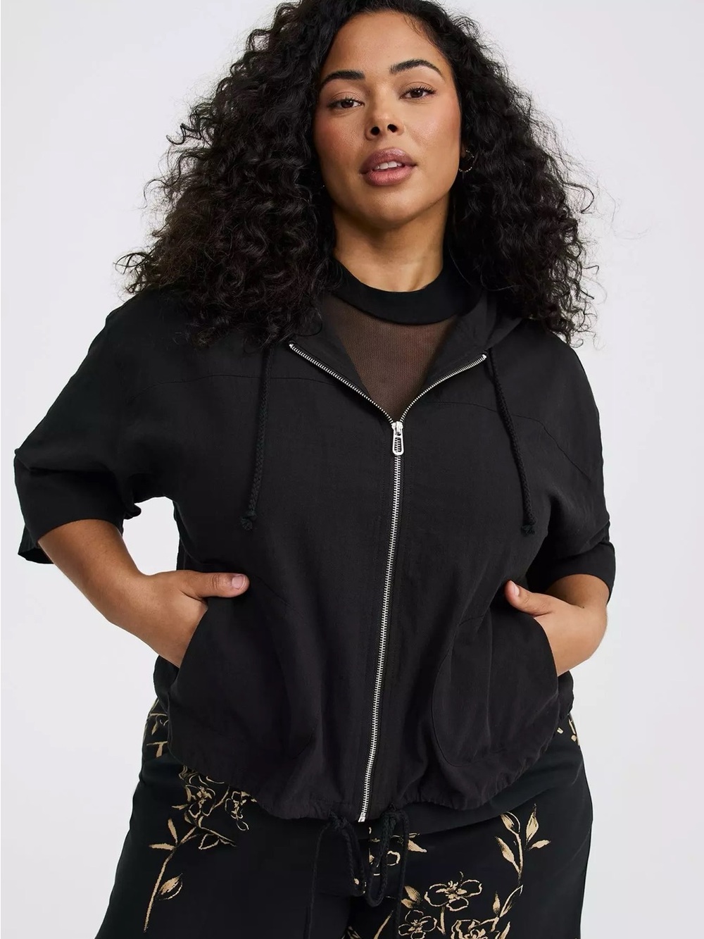 TORRID CROPPED COTTON HOODIE